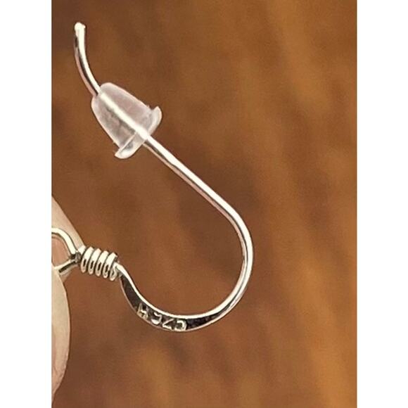 Sterling Silver Spiral Dangle Wire Earrings - Picture 5 of 11